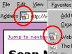 Screenshot showing favicons