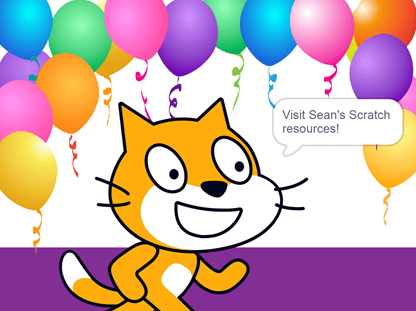 Scratch cat says: Visit Sean's Scratch Resources
