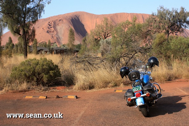 Photo of a motorbike at Uluru in Australia