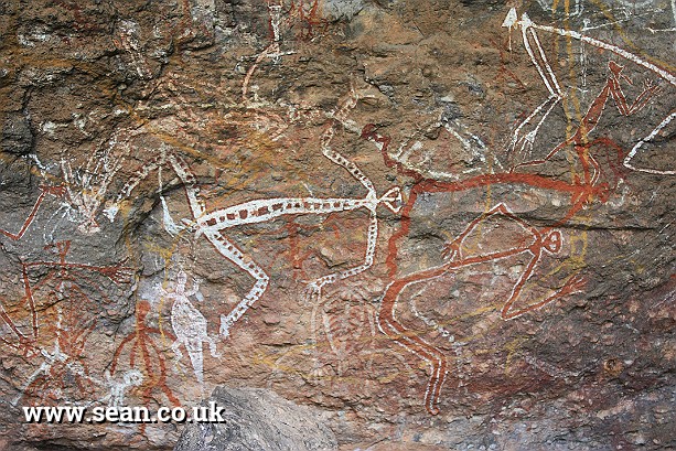 Photo of Aboriginal art at Ubirr in Australia