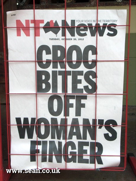 Photo of a newspaper headline in Australia