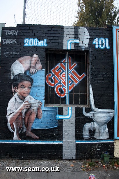 Photo of political street art in Berlin in Berlin, Germany