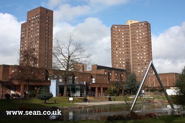 Photo of the Aston University campus in Birmingham, UK