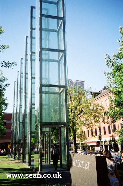 Photo of the New England Holocaust Memorial in Boston, USA