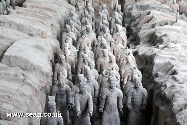 Photo of terracotta warriors in Xi'an in China
