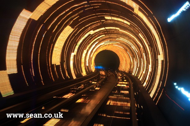 Photo of the Bund sightseeing tunnel in China