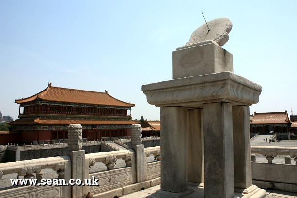 Photo of a sundial at the Forbidden City, Beijing in China