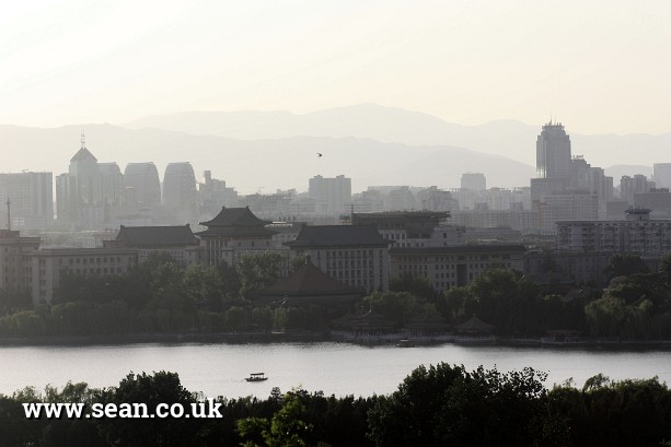 Photo of the view from Jing Shan Park (west) in China