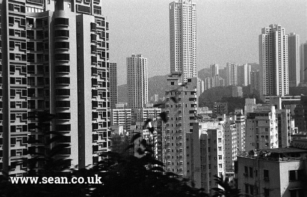 Photo of tower blocks in Hong Kong in China