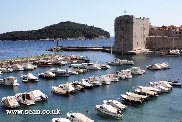 Photo of boats in Dubrovnik harbour in Dubrovnik