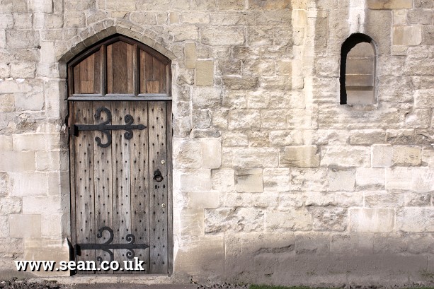 Photo of a door and window in England