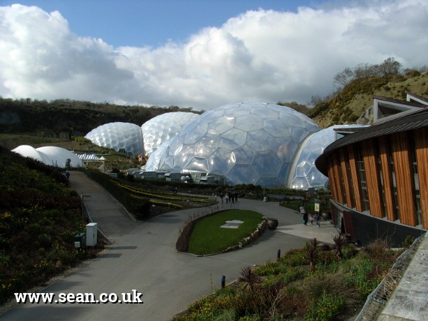 Photo of the domes of The Eden Project in England