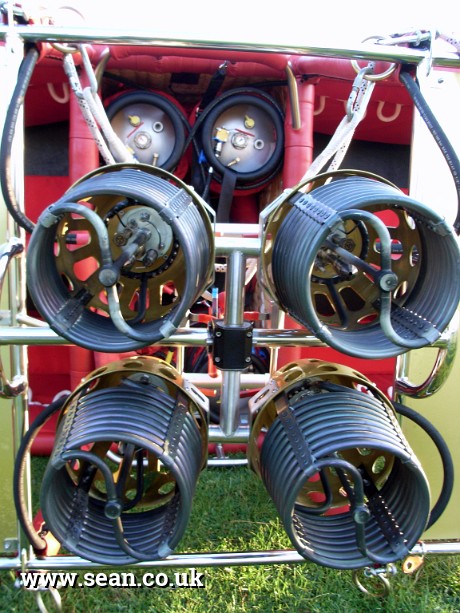 Photo of the burners on a hot air balloon in Hot Air Ballooning