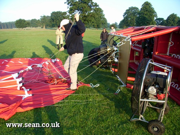 Photo of setting up the hot air balloon in Hot Air Ballooning