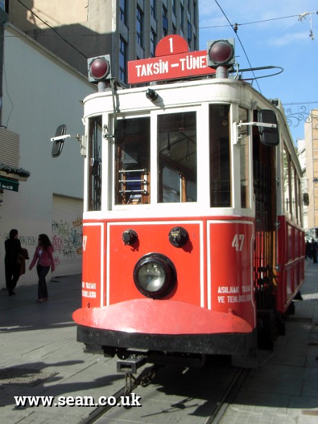 Photo of a tram in Istanbul, Turkey in Istanbul, Turkey