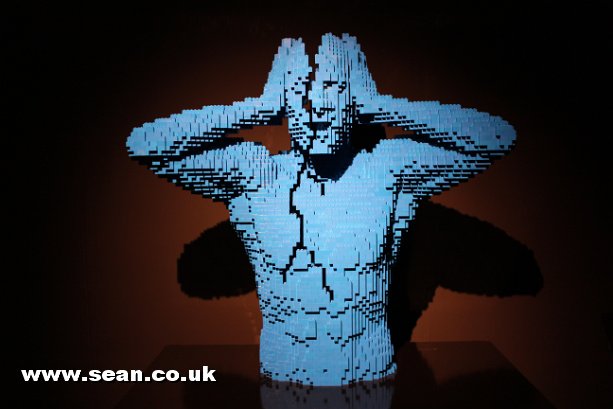 Photo of Cracked, a Lego sculpture in London, UK