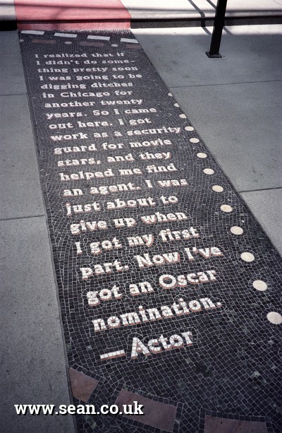 Photo of a pavement quotation in Los Angeles, USA