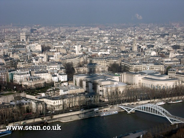 Photo of the view from the Eiffel Tower in Paris, France
