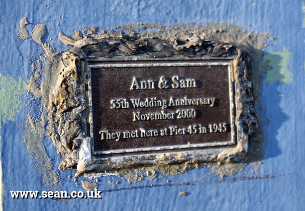 Photo of an anniversary plaque at Pier 45, San Francisco in San Francisco, USA