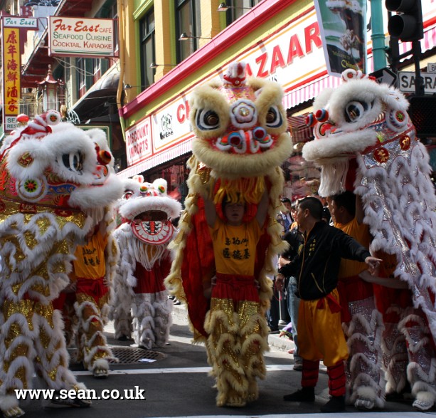 Photo of dragon dancers in San Francisco in San Francisco, USA