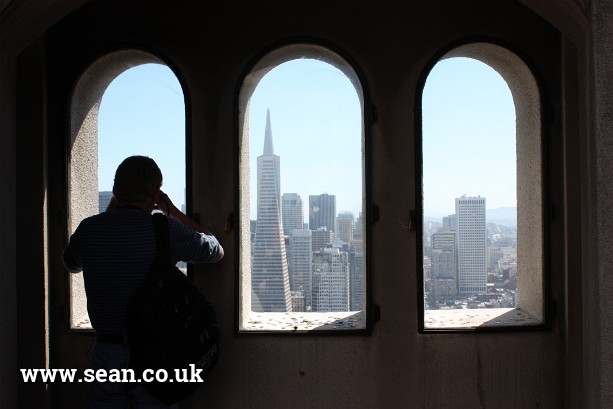 Photo of the view from Coit Tower in San Francisco, USA