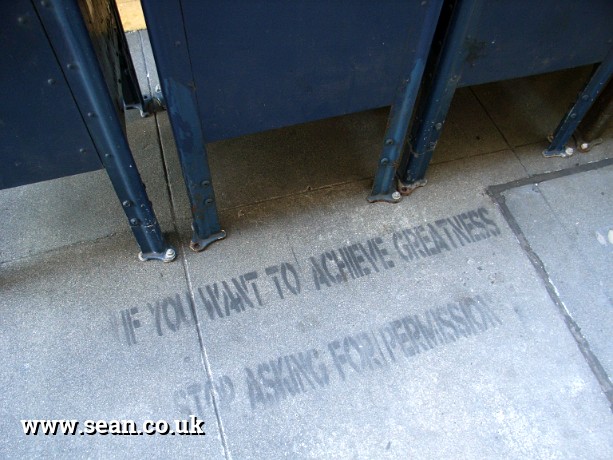 Photo of pavement philosophy in San Francisco, USA
