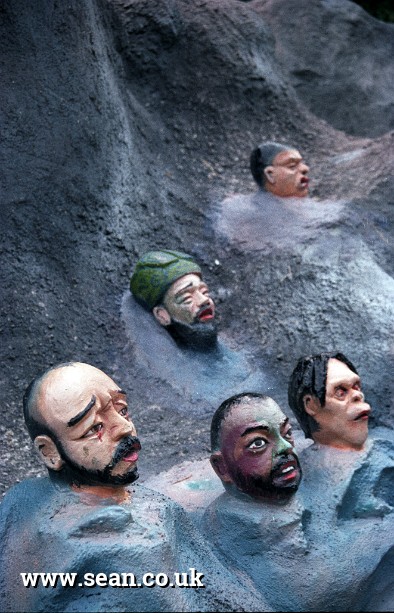 Photo of heads  at Haw Par Villa in Singapore