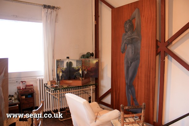 Photo of Salvador Dali's studio at Port Lligat in Spain