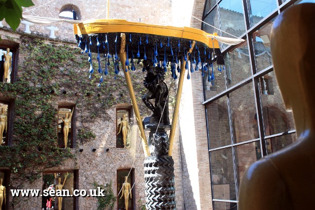 Photo of the boat sculpture in the Dali Theatre Museum, Figueres in Spain