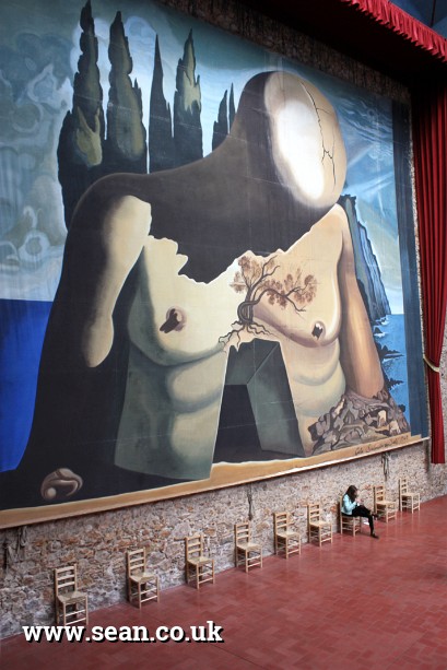 Photo of the stage in the Dali Theatre Museum, Figueres in Spain