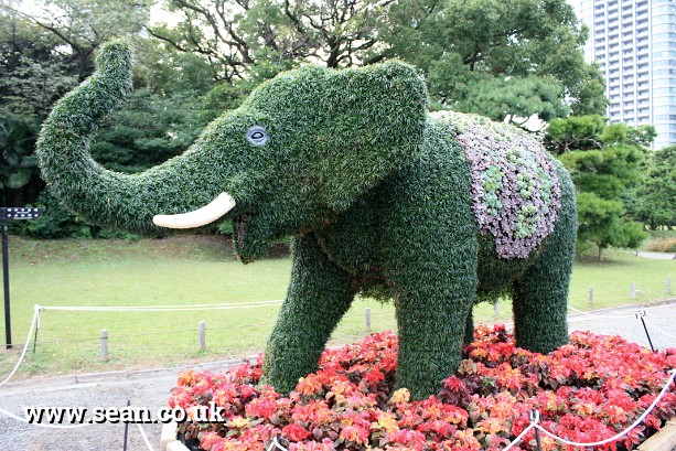 Photo of an ornamental elephant in Tokyo, Japan