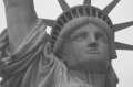 A close-up on the Statue of Liberty