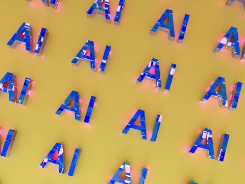 Repeating pattern that says A.I.