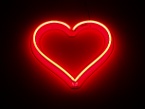 neon sign: heart