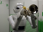 trumpet playing robot
