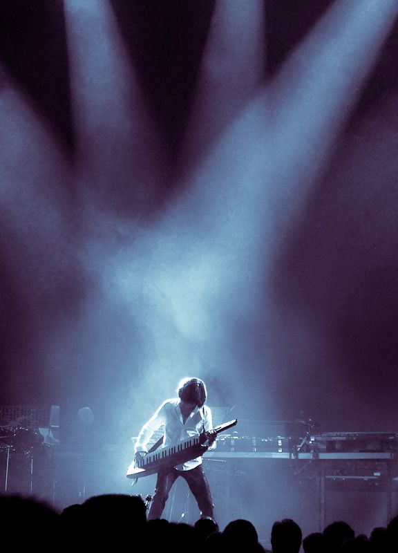 Photo of Jean-Michel Jarre in concert in 2009