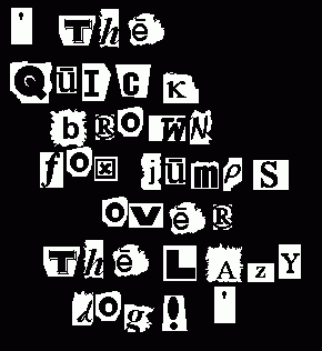 Font example reading The quick brown fox jumps over the lazy dog