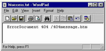 Screenshot of editing the error file in Notepad