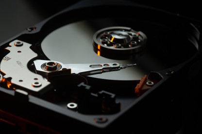 Photo of a hard drive.