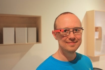 Photo of Sean wearing Google Glass