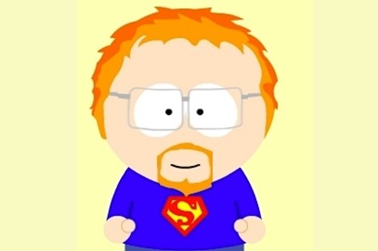 Picture of Virtual Sean, who looks like a character from the South Park TV cartoon