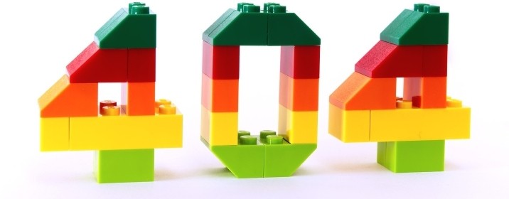 The number 404 made of Lego