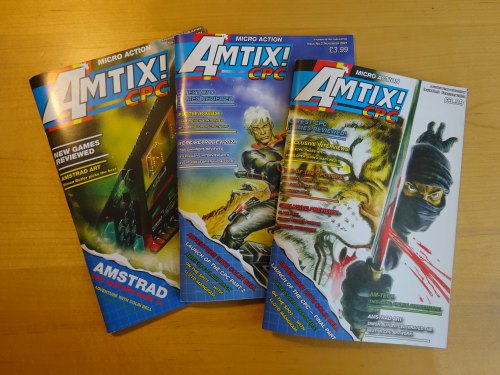 The first three issues of the revived Amtix magazine