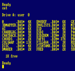 Screenshot of an excerpt of a directory listing