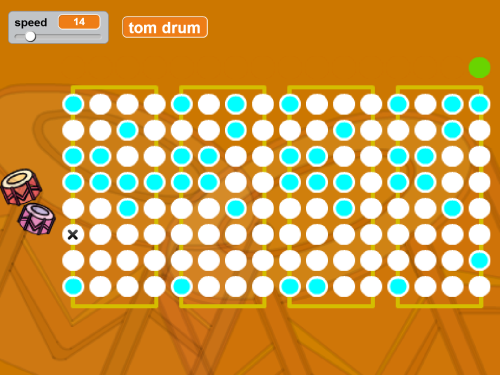 Sample drum pattern for Scratch Drum Machine