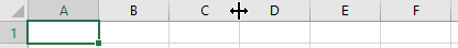 screenshot of Excel showing how to adjust column widths