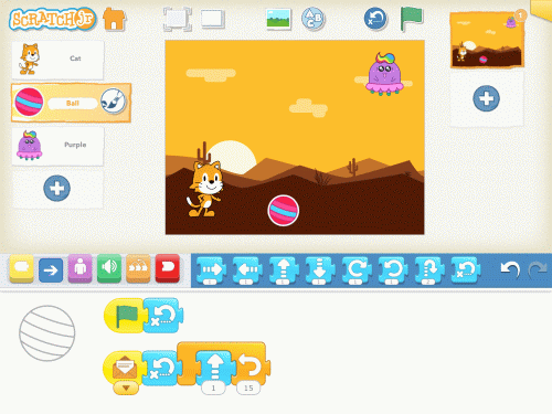 Screenshot of ScratchJr