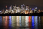 the Sydney skyline at night