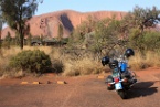 a motorbike at Uluru