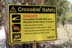 a crocodile warning sign, Kakadu